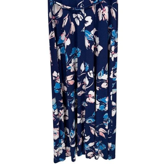 Eliza J Women's Floral Print Faux Wrap Stretch Knit Maxi Dress Size‎ 10 Feminine - Picture 12 of 16